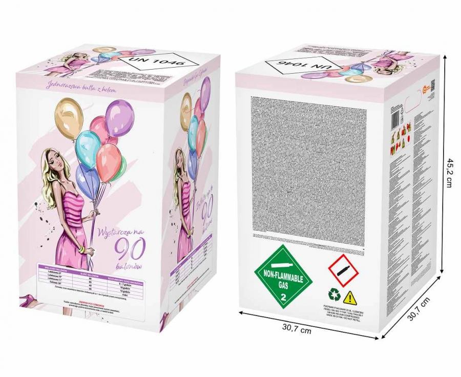 Бутилка за хелий - 90бр. балона