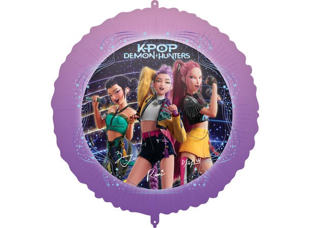 Фолиев балон - Кръг - К-POP - ловци на демони - 18"/45 cm