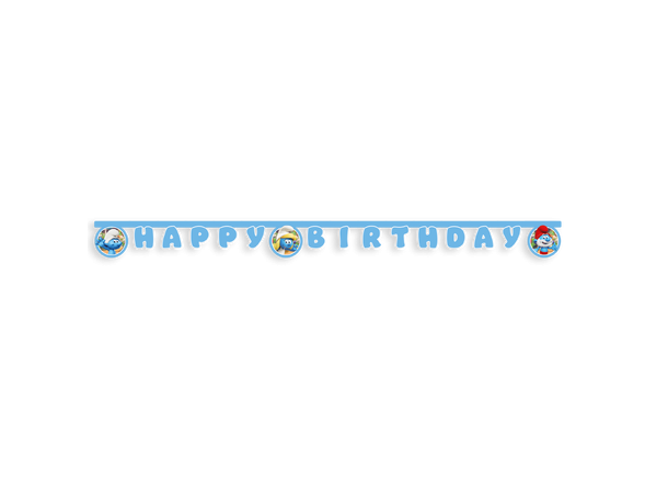 Смърфове - банер Happy Birthday - 2м
